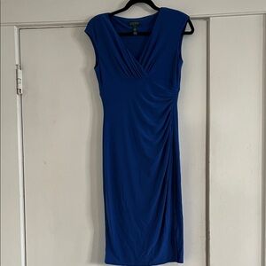 Ralph Lauren Blue Women's Wrap Style Dress Size 4